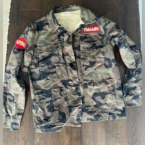 USC Trojans Camouflage Military Jacket with Patches